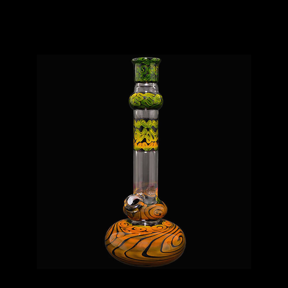 Mini Genie Bong with Coiled Color Art
