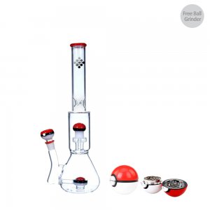 Pokemon Fixed Stem UFO & Ball Perc Beaker Bong