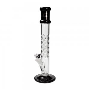 Spike' Cylinder Bong in Ice Black