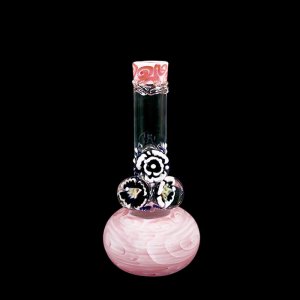 Twisted Design Mini Bubber with Gold and Silver accents and Three Marbles